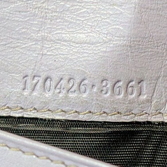 Gucci (Authentic) GG Monogram Canvas & Purple Leather Accent Long Vintage Wallet - Picture 10 of 11